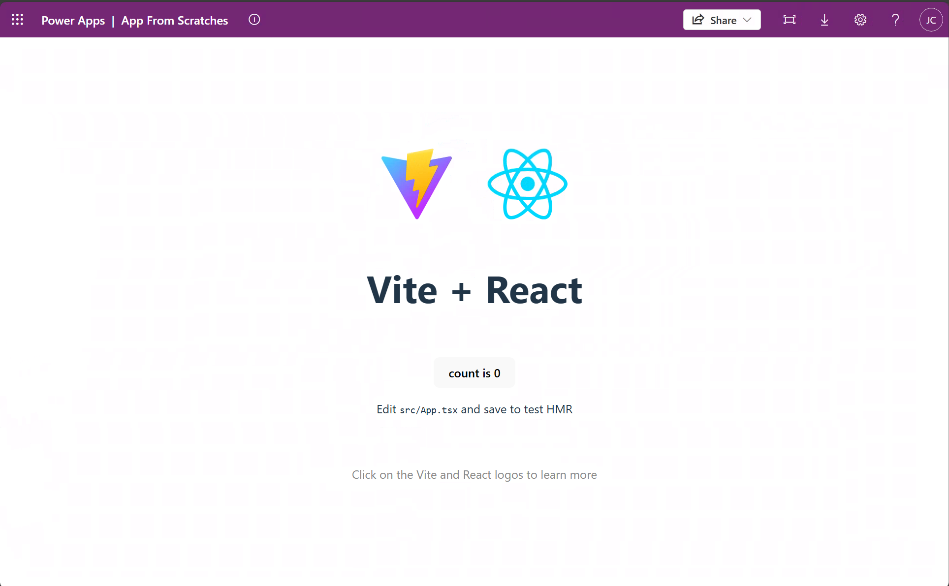 Anzeigen der lokalen Wiedergabe der Test-App im Browser