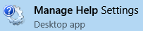 Screenshot der Einstellungen zur Verwaltung der Hilfe für SQL Server.