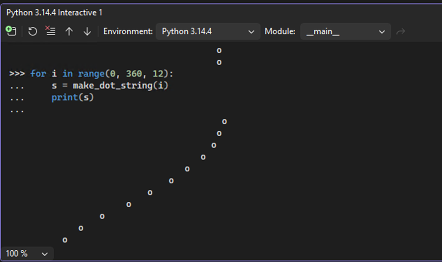 Screenshot, der zeigt, wie Eine vorherige Anweisung im interaktiven Fenster in Visual Studio bearbeitet wird.