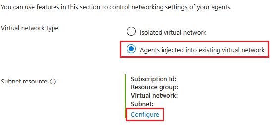 Screenshot that shows the configure option.