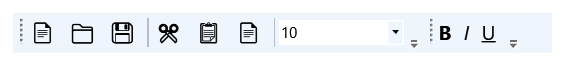 A screenshot of a horizontal toolbar in WPF.
