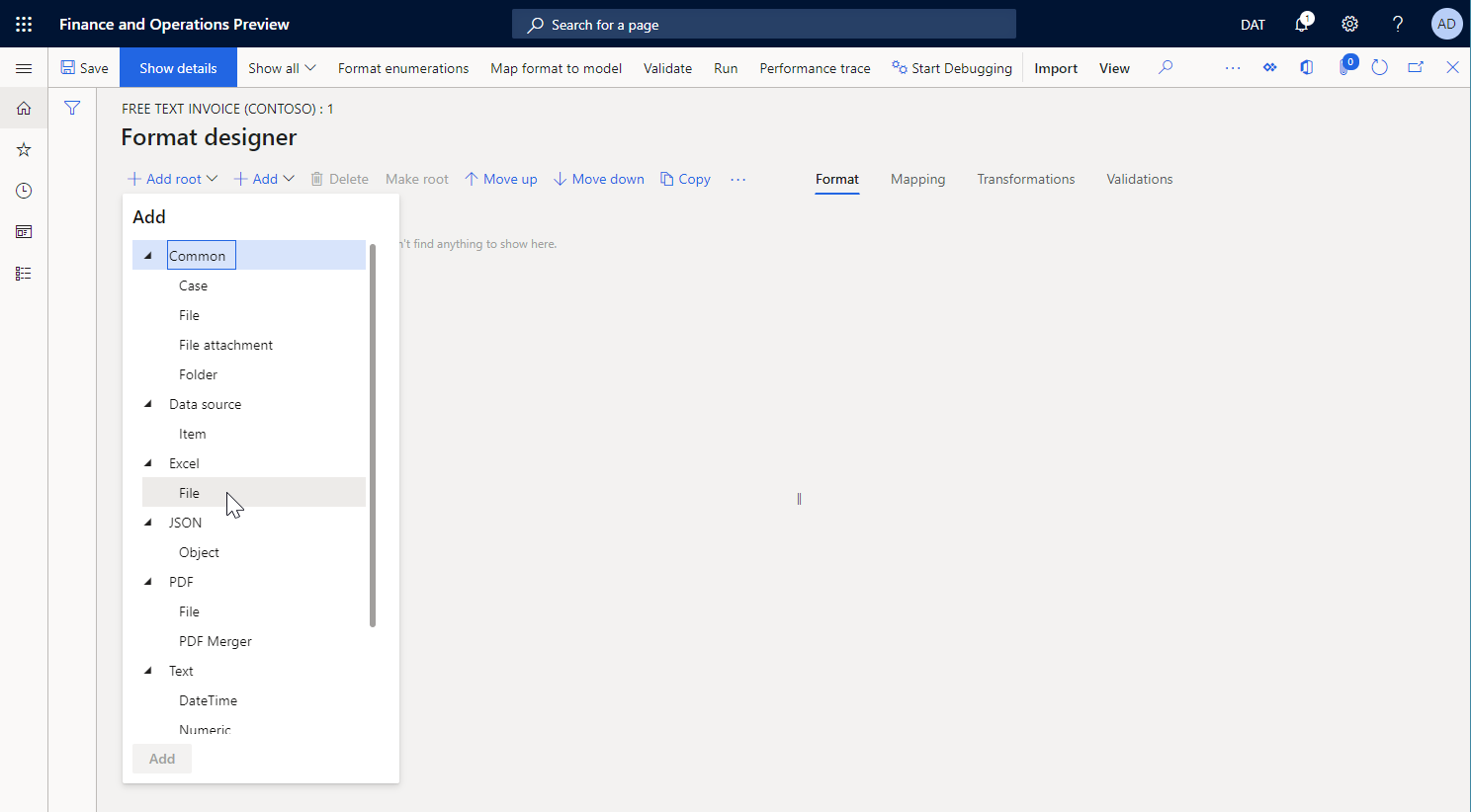 Screenshot of the Excel File component.