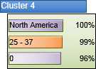 Example of cluster characteristics chart in Visio