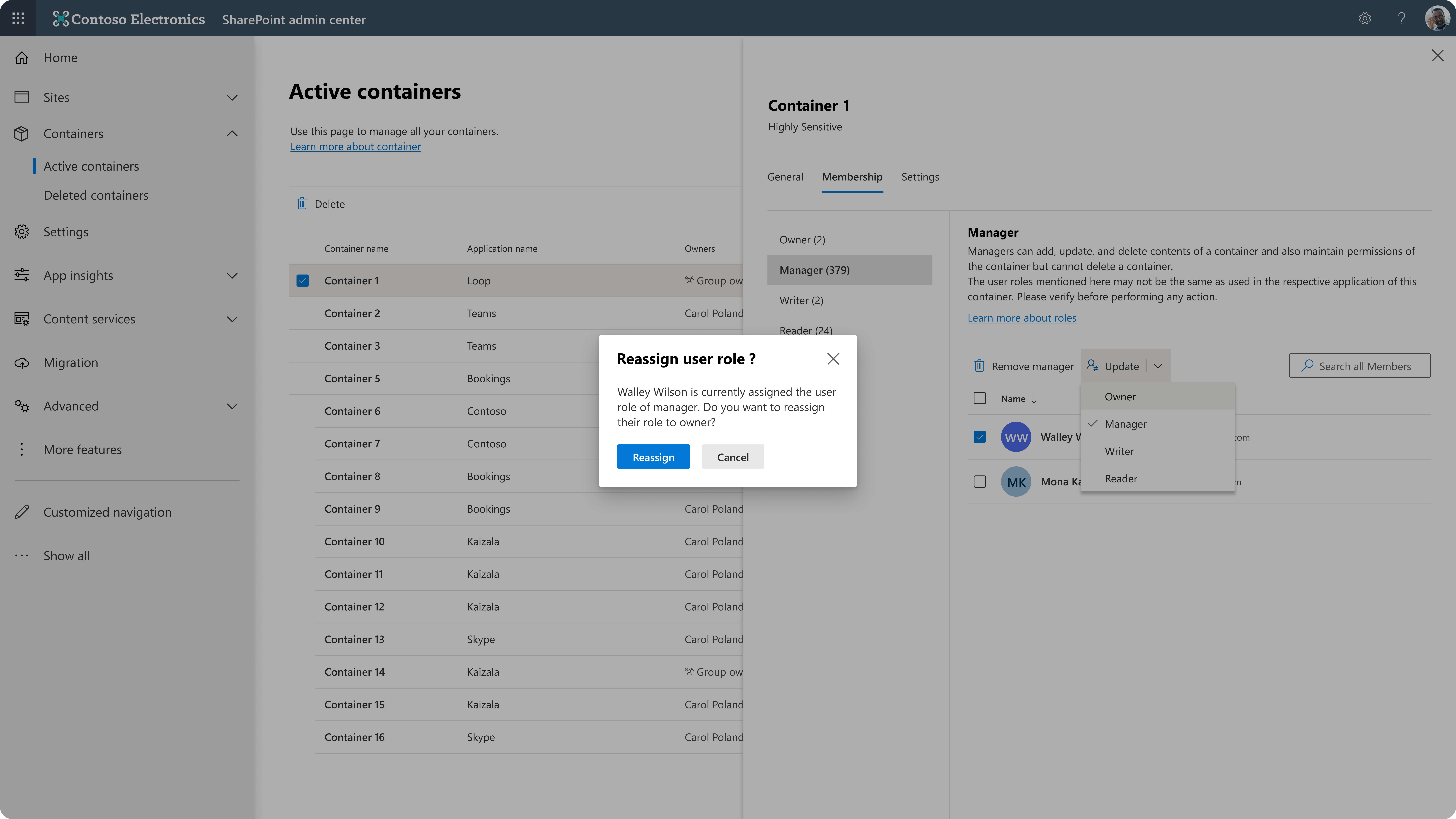  SPE Container reassign