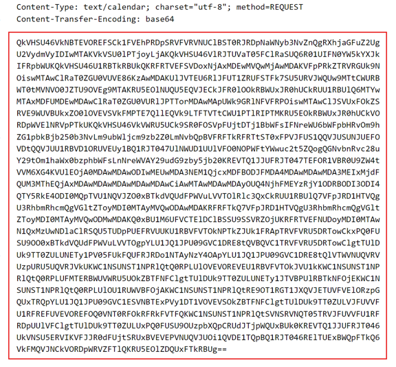 Screenshot of a Base64-encoded text block.
