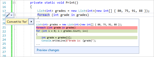 Screenshot of Convert to for menu.