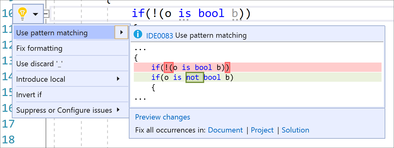 Screenshot of Make class abstract.