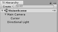 Screenshot that shows the final structure of the hierarchy panel.