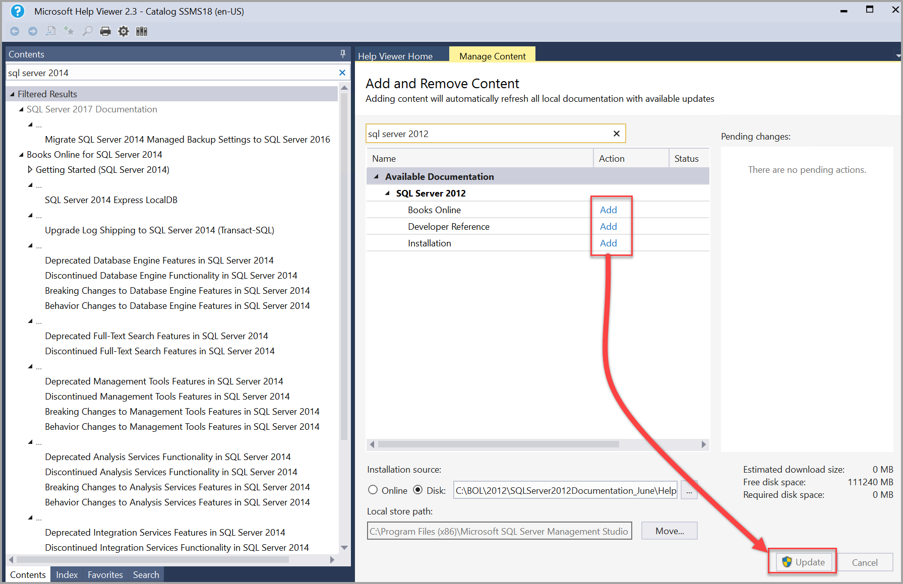 Se añaden y actualizan los libros de SQL Server 2014 en el Visor de Ayuda