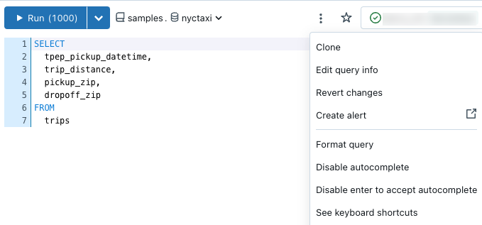 menu contextuel
