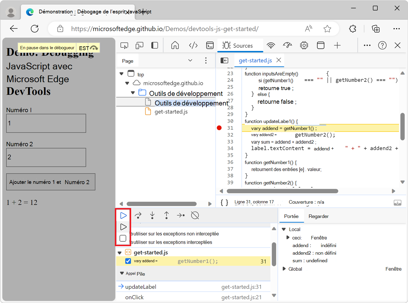 Cliquez sur le bouton Forcer l’exécution du script