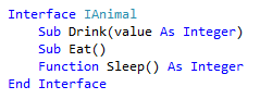 Screenshot dell'interfaccia risultante - Visual Basic.