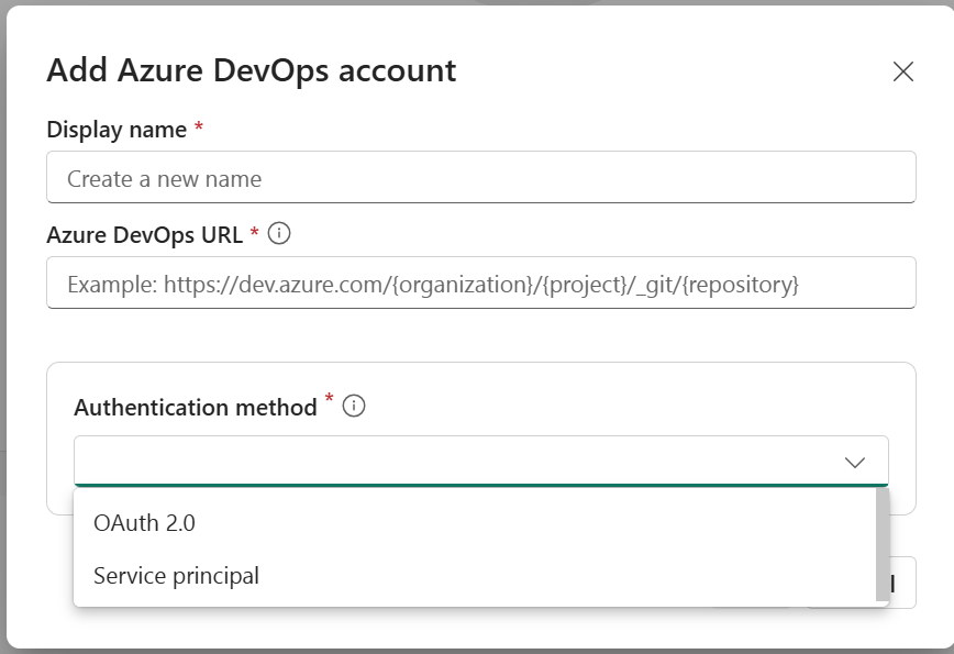 アカウントを追加するためのGitHub統合UIのスクリーンショット