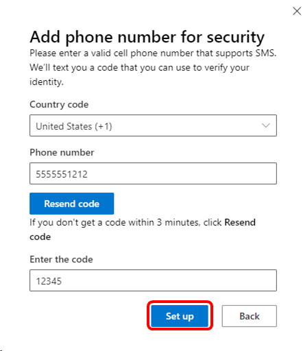 Bevestigingscode voor Microsoft 365 Developer Sandbox
