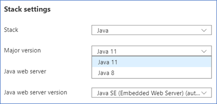 Use o seletor para alterar a sua versão em Java
